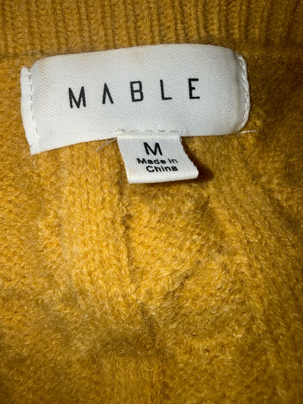 MABLE Cropped Cable Puff Short-Sleeve Sweater - Picture 6 of 8